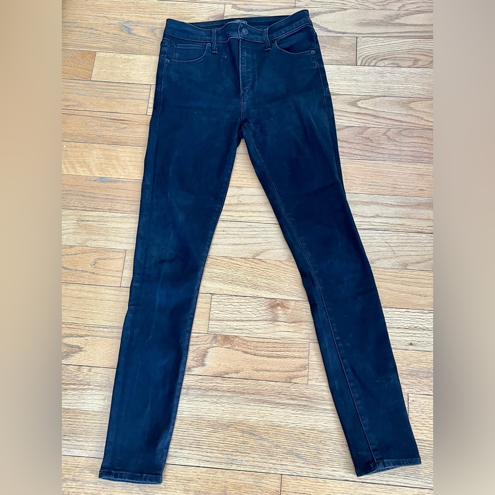 Abercrombie Simone High Rise Super Skinny  Stretch Black Jeans